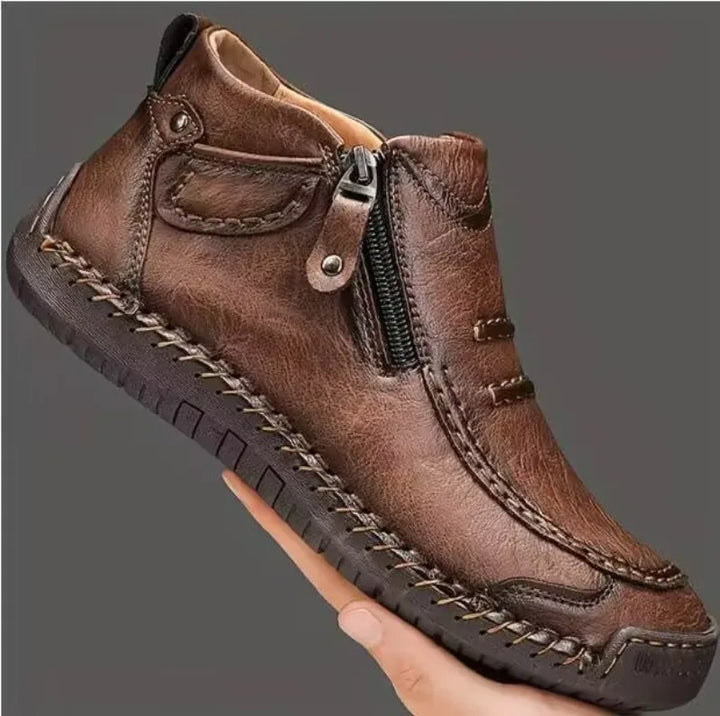 Klassische handgefertigte Leder-Stiefeletten für Herren