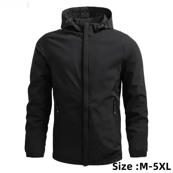 Lässige Herren-Windbreaker-Jacke mit Kapuze