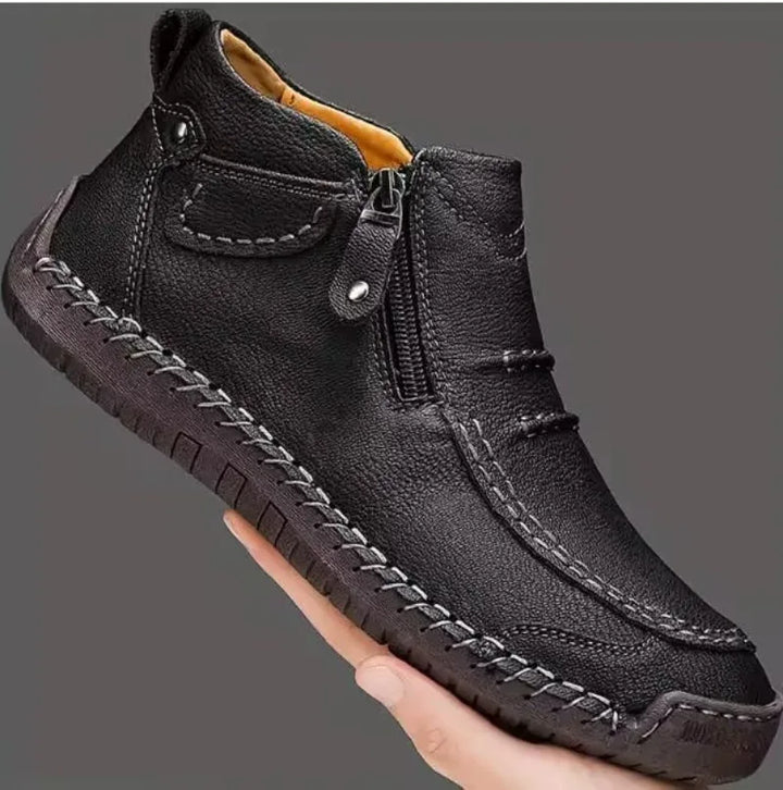 Klassische handgefertigte Leder-Stiefeletten für Herren