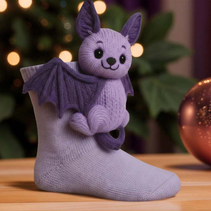 Niedliche Tier-Haussocken aus Strick