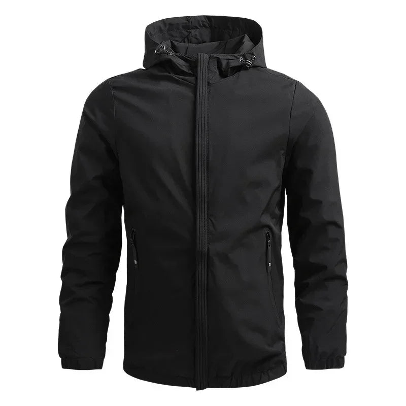 Lässige Herren-Windbreaker-Jacke mit Kapuze